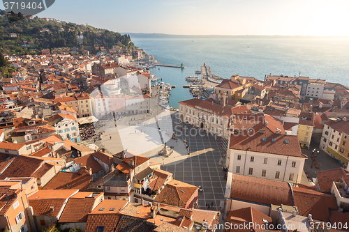 Image of Picturesque old town Piran, Slovenia.