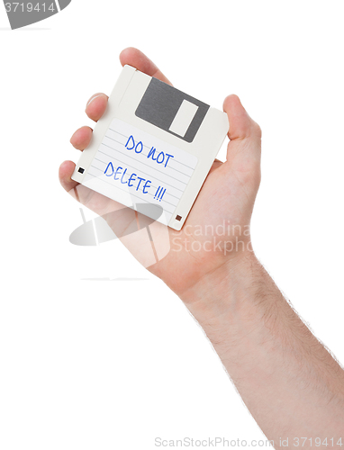 Image of Floppy disk, data storage support 