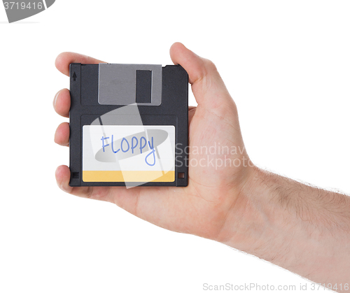 Image of Floppy disk, data storage support 