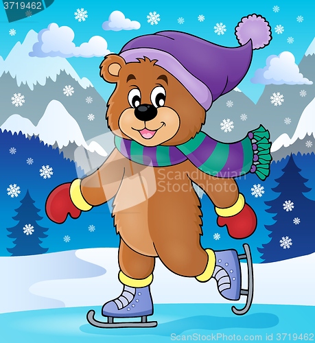 Image of Ice skating bear theme image 2