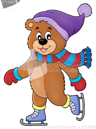 Image of Ice skating bear theme image 1