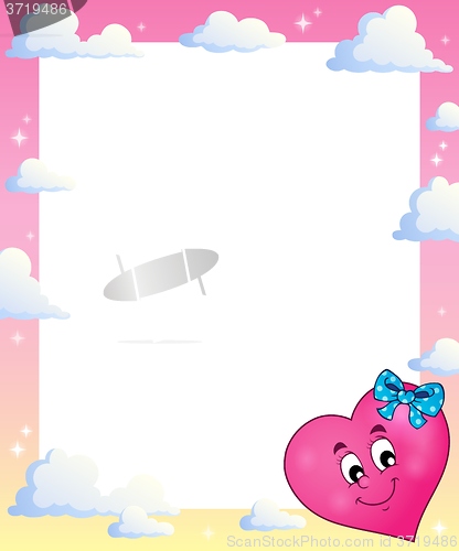 Image of Frame with stylized heart theme 2