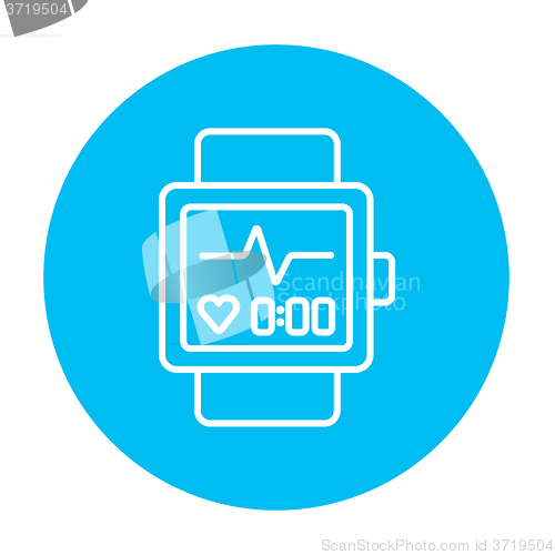 Image of Smartwatch line icon.