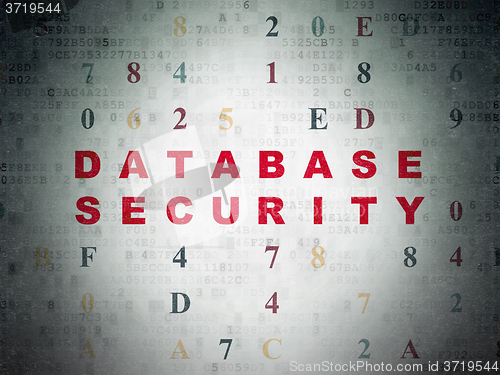 Image of Privacy concept: Database Security on Digital Paper background