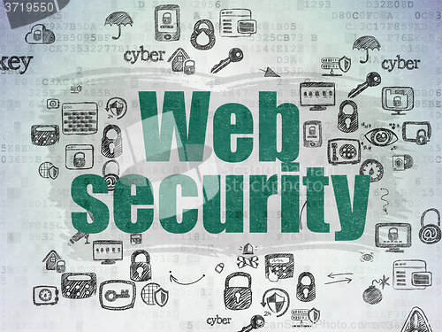 Image of Safety concept: Web Security on Digital Paper background