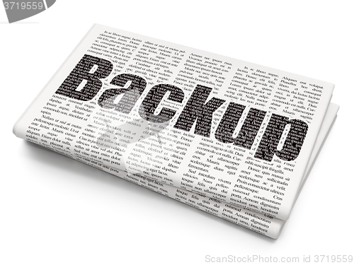 Image of Programming concept: Backup on Newspaper background