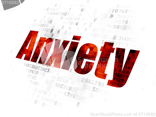 Image of Health concept: Anxiety on Digital background