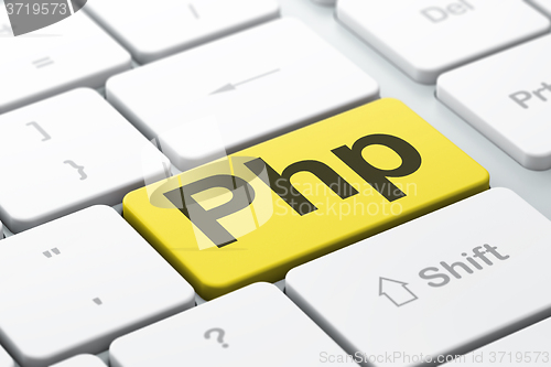 Image of Programming concept: Php on computer keyboard background