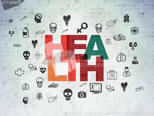 Image of Health concept: Health on Digital Paper background