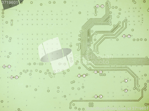 Image of  Printed circuit background vintage