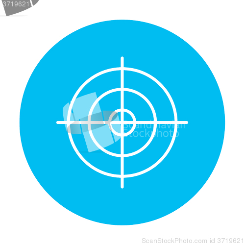 Image of Shooting target line icon.