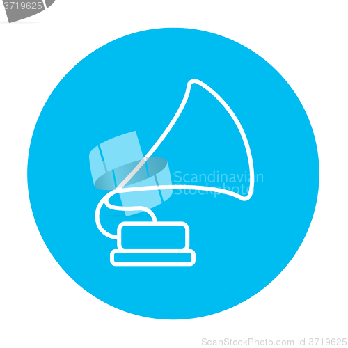 Image of Gramophone line icon.