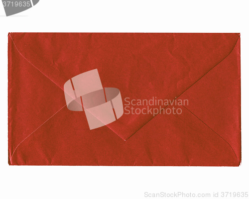 Image of  Red envelope isolated vintage