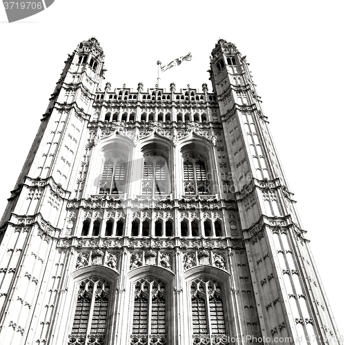 Image of in london old historical    parliament glass  window    structur