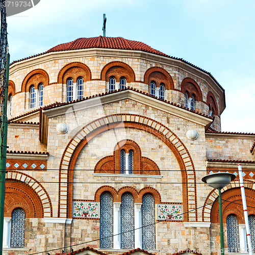 Image of in athens cyclades greece old  architecture and greek  village t