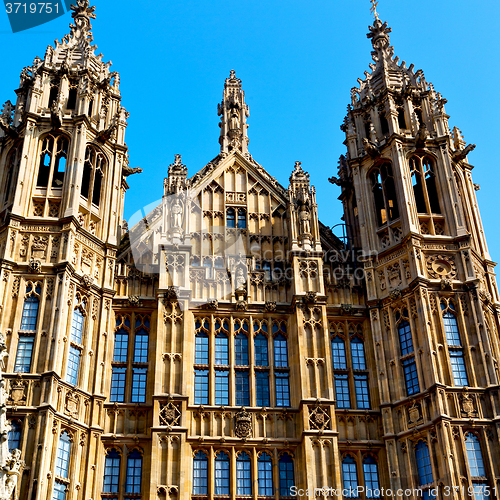 Image of old in london  historical    parliament glass  window    structu