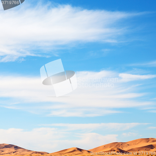 Image of sunshine in the desert of morocco sand and dune