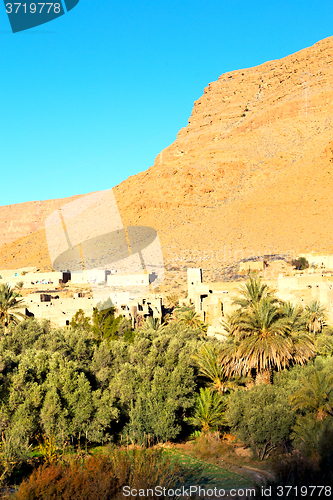 Image of construction  in    valley  morocco   