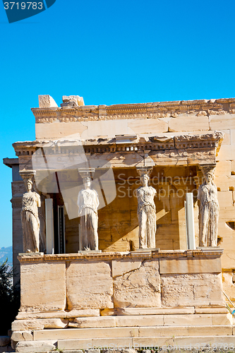 Image of statue acropolis   place    in greece the   architecture 