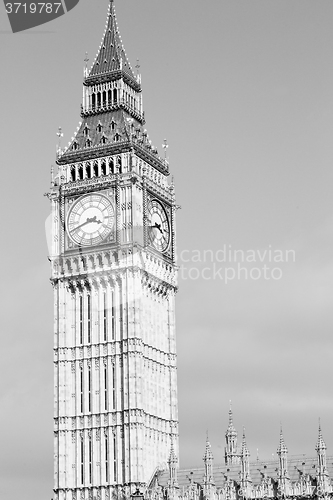 Image of london big ben and historical old construction england  aged cit