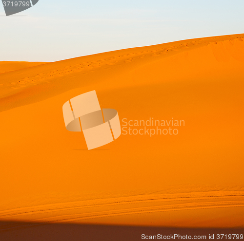 Image of sunshine in the desert of morocco sand and dune