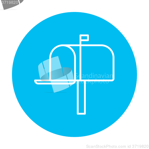 Image of Mail box line icon.