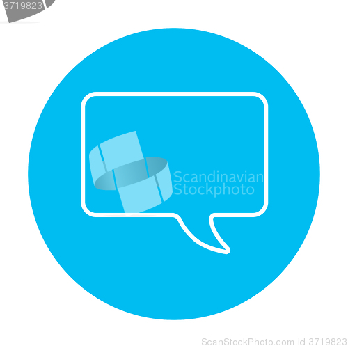 Image of Empty speech square line icon.