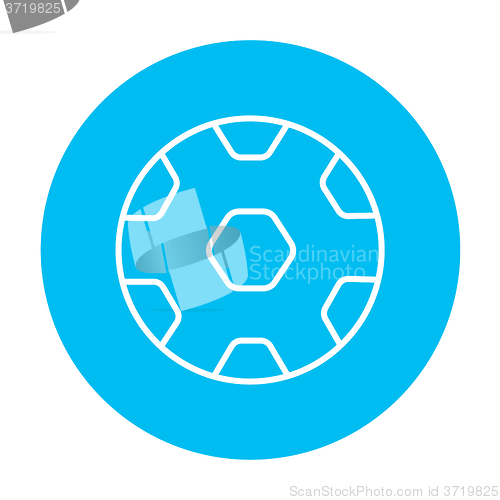 Image of Soccer ball line icon.