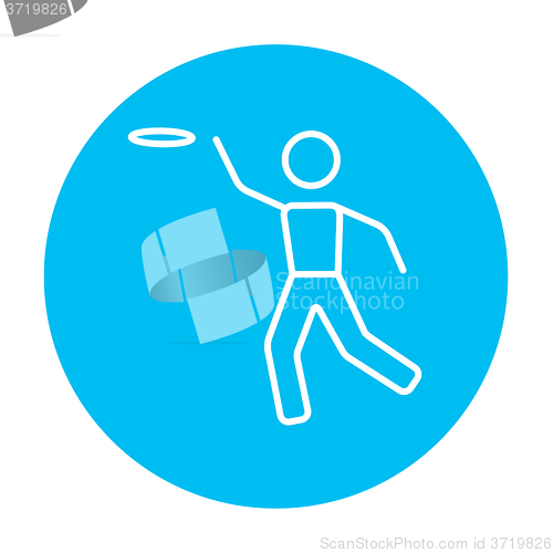 Image of Frisbee line icon.