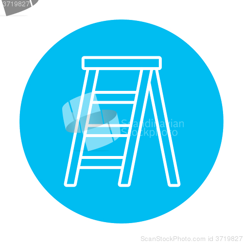 Image of Stepladder line icon.