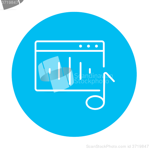 Image of Radio line icon.