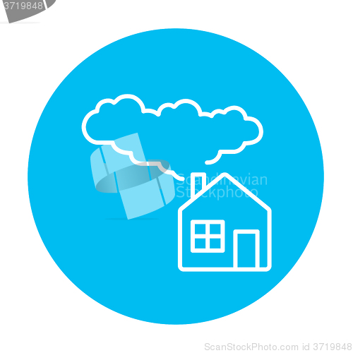 Image of Save energy house line icon.