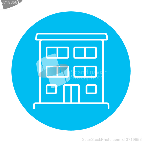 Image of Residential building line icon.