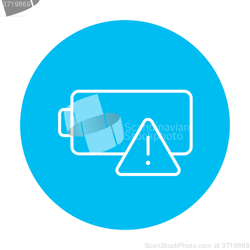 Image of Empty battery line icon.