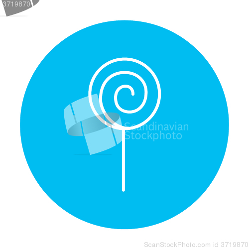 Image of Spiral lollipop line icon.