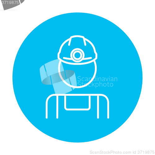 Image of Coal miner line icon.