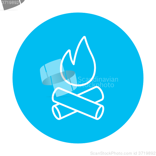 Image of Campfire line icon.