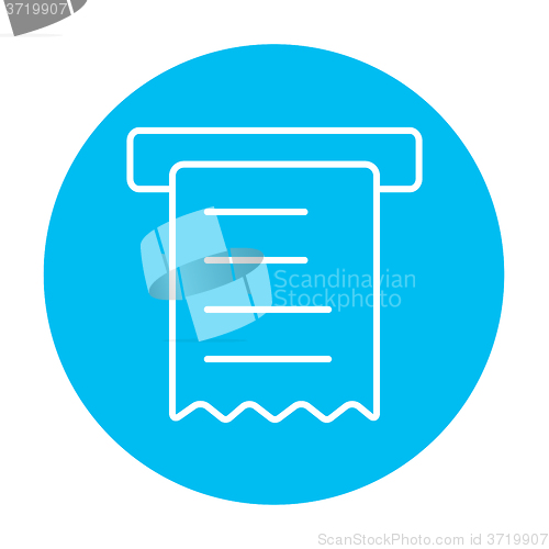 Image of Receipt line icon.