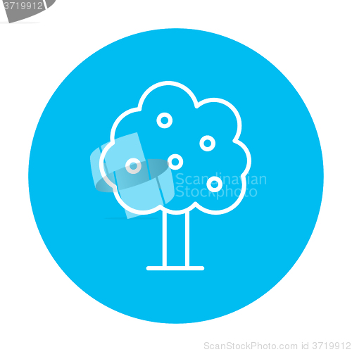 Image of Fruit tree line icon.