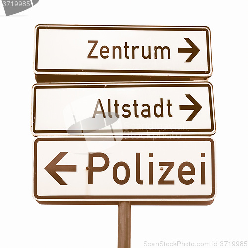 Image of  German traffic sign vintage