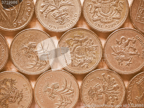 Image of  Pound coins vintage