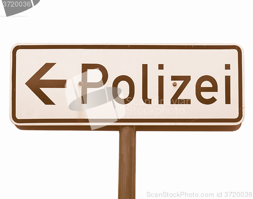 Image of  Polizei sign vintage