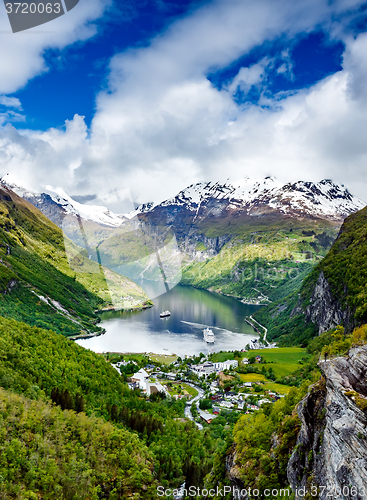 Image of Geiranger fjord, Norway.