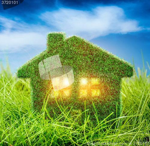 Image of House on the green grass