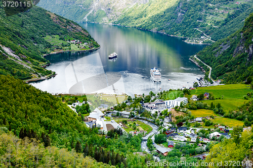 Image of Geiranger fjord, Norway.