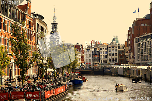 Image of AMSTERDAM, THE NETHERLANDS - AUGUST 19, 2015: View on Bloemenmar