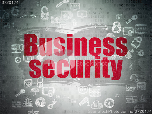 Image of Safety concept: Business Security on Digital Paper background