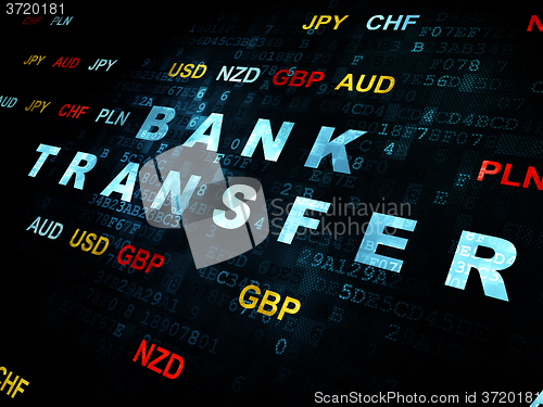 Image of Banking concept: Bank Transfer on Digital background
