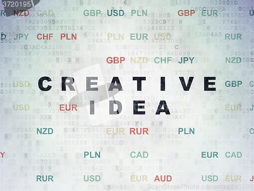 Image of Finance concept: Creative Idea on Digital Paper background