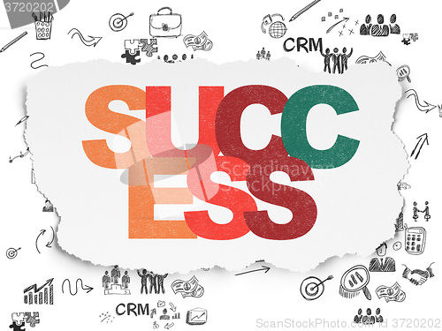 Image of Business concept: Success on Torn Paper background